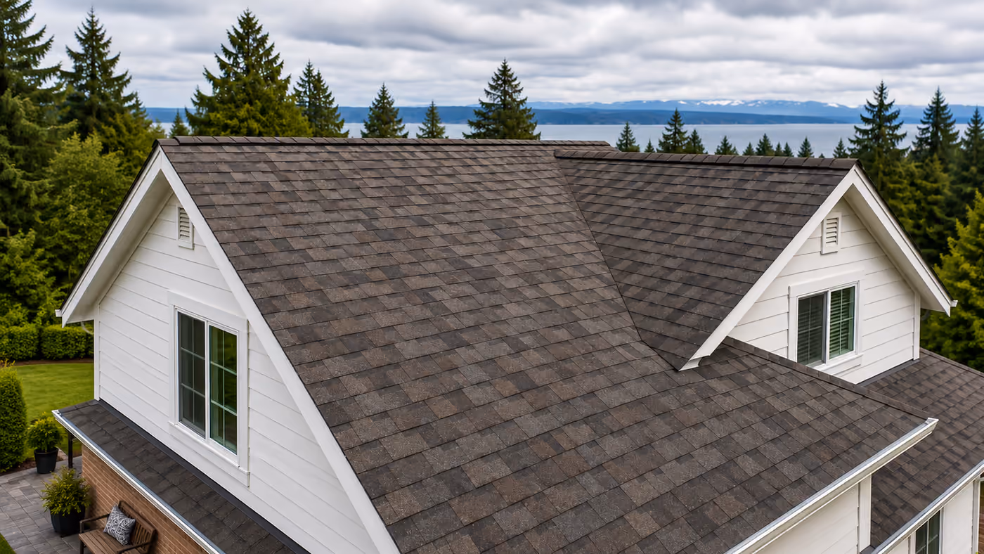 Architectural asphalt shingle roof in the Mat-Su Valley