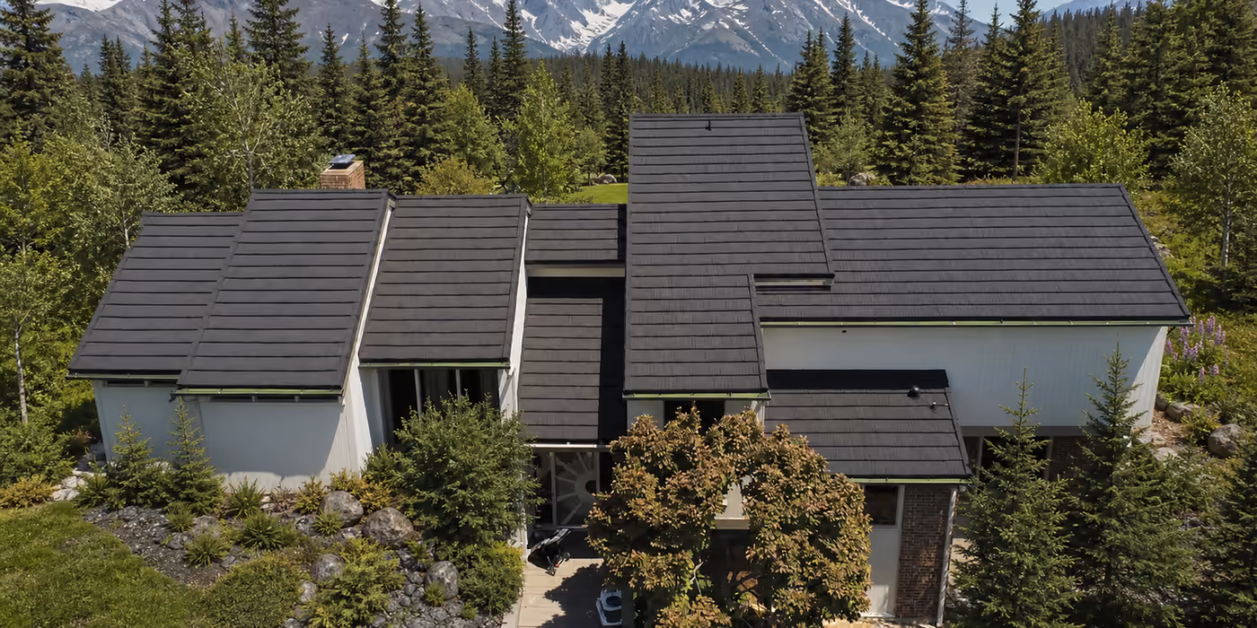 Newly replaced roof on an Anchorage home